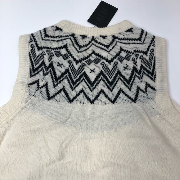 ATM Anthony Thomas Melillo Fair Isle Wool Sleeveless Sweater - M - Picture 8 of 10
